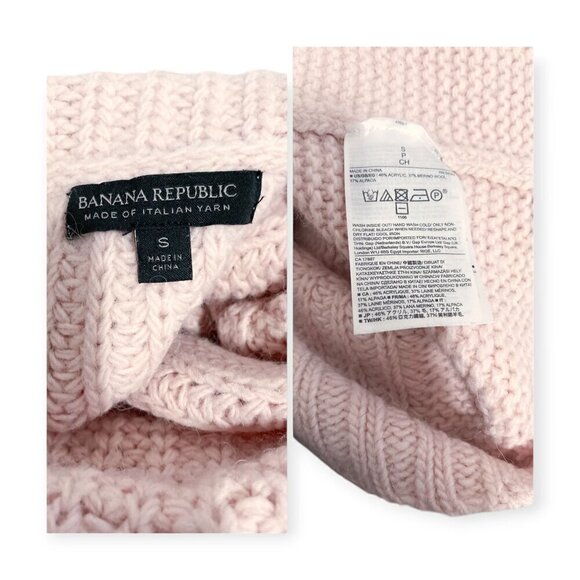 Banana Republic sweater, mixed knit turtleneck sweater Size S - Picture 3 of 9